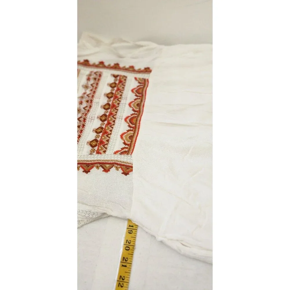 Free People Mini Dress Sunrise Wanderer Boho Tribal Pattern w/ Pockets Small - Picture 9 of 13